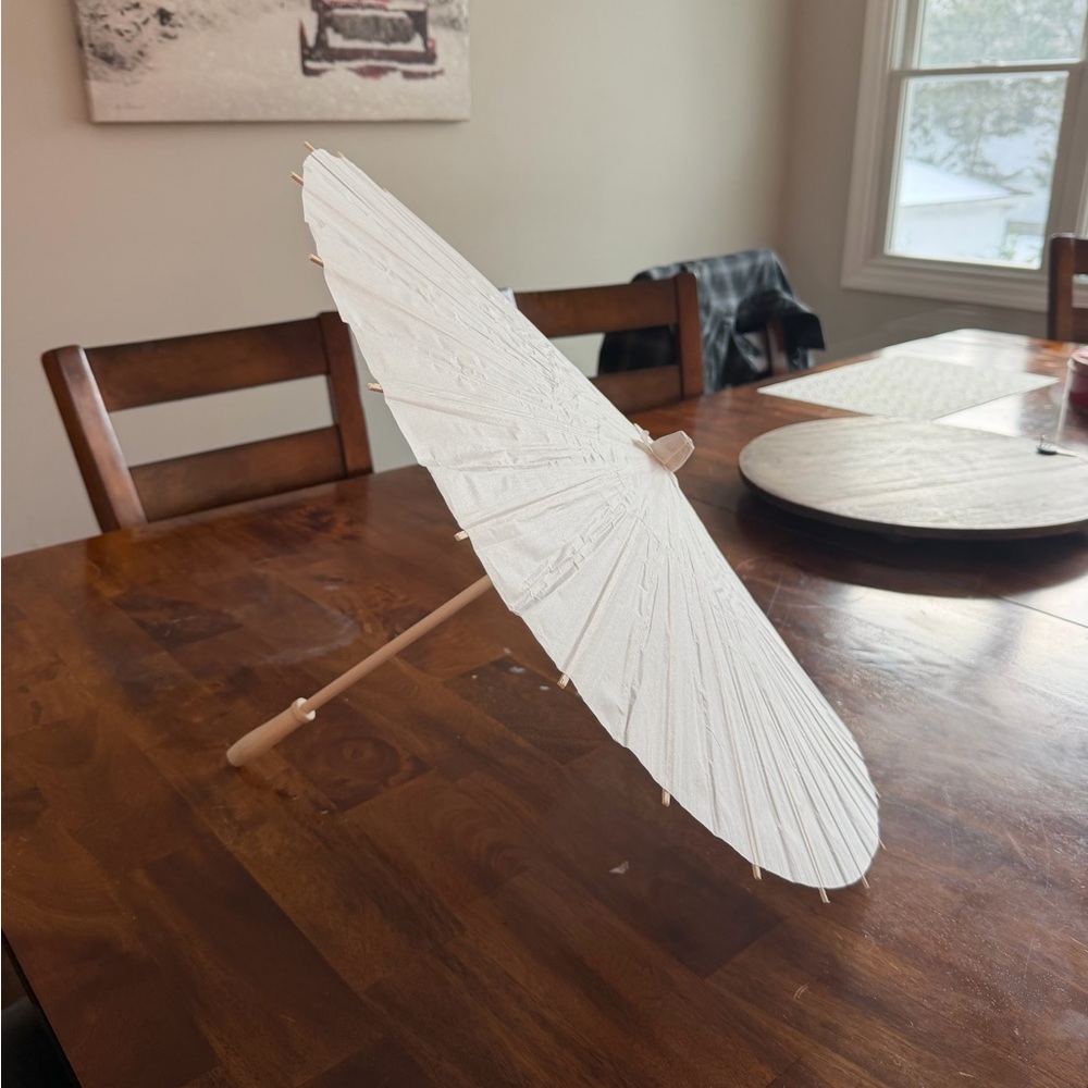 Elegant White Parasol